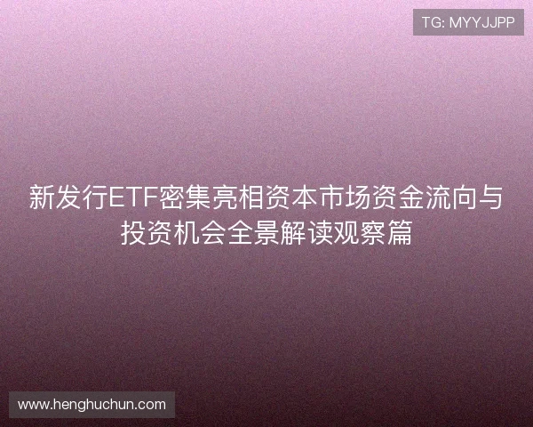 新发行ETF密集亮相资本市场资金流向与投资机会全景解读观察篇